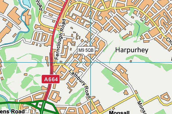 M9 5QB map - OS VectorMap District (Ordnance Survey) M9 5QB map - OS VectorMap District (Ordnance Survey)