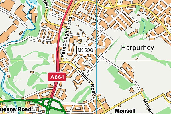 M9 5QG map - OS VectorMap District (Ordnance Survey) M9 5QG map - OS VectorMap District (Ordnance Survey)