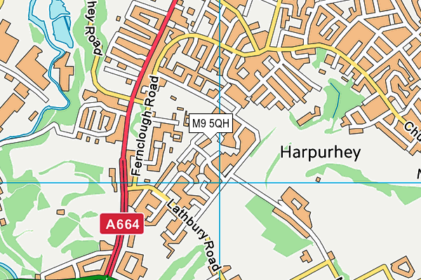 M9 5QH map - OS VectorMap District (Ordnance Survey) M9 5QH map - OS VectorMap District (Ordnance Survey)