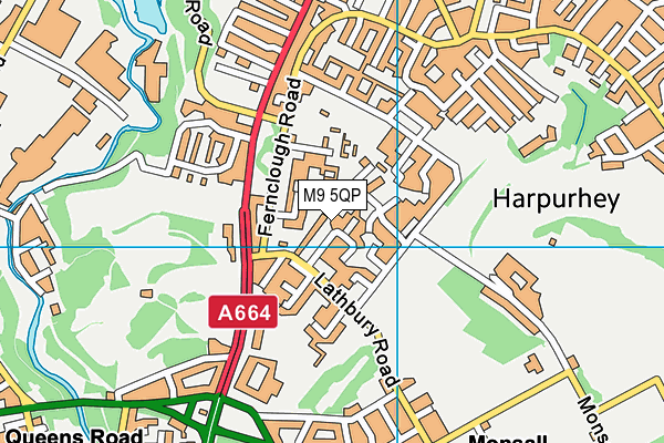 M9 5QP map - OS VectorMap District (Ordnance Survey) M9 5QP map - OS VectorMap District (Ordnance Survey)