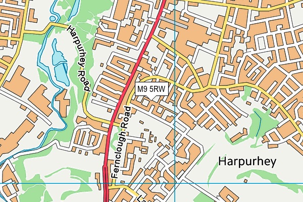 M9 5RW map - OS VectorMap District (Ordnance Survey) M9 5RW map - OS VectorMap District (Ordnance Survey)
