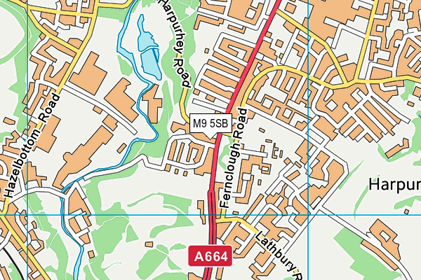 M9 5SB map - OS VectorMap District (Ordnance Survey) M9 5SB map - OS VectorMap District (Ordnance Survey)