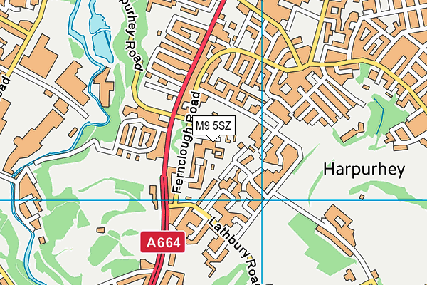 M9 5SZ map - OS VectorMap District (Ordnance Survey) M9 5SZ map - OS VectorMap District (Ordnance Survey)