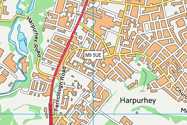 M9 5UE map - OS VectorMap District (Ordnance Survey) M9 5UE map - OS VectorMap District (Ordnance Survey)