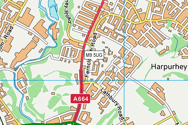 M9 5UG map - OS VectorMap District (Ordnance Survey) M9 5UG map - OS VectorMap District (Ordnance Survey)