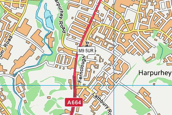 M9 5UR map - OS VectorMap District (Ordnance Survey) M9 5UR map - OS VectorMap District (Ordnance Survey)