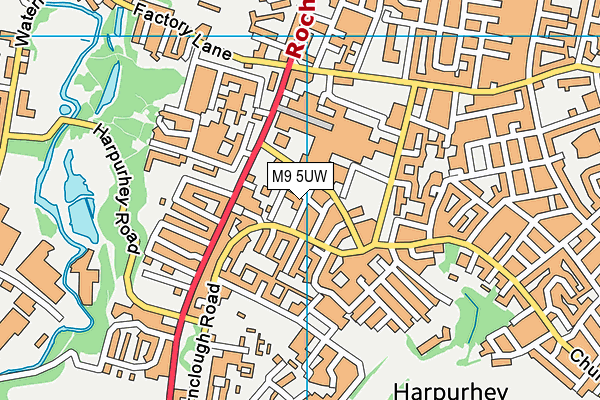 M9 5UW map - OS VectorMap District (Ordnance Survey) M9 5UW map - OS VectorMap District (Ordnance Survey)