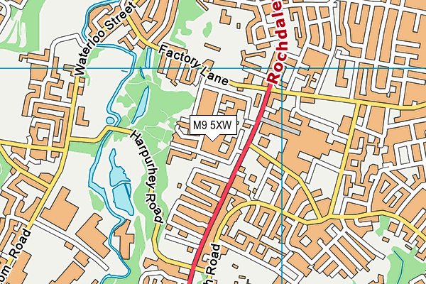 M9 5XW map - OS VectorMap District (Ordnance Survey) M9 5XW map - OS VectorMap District (Ordnance Survey)