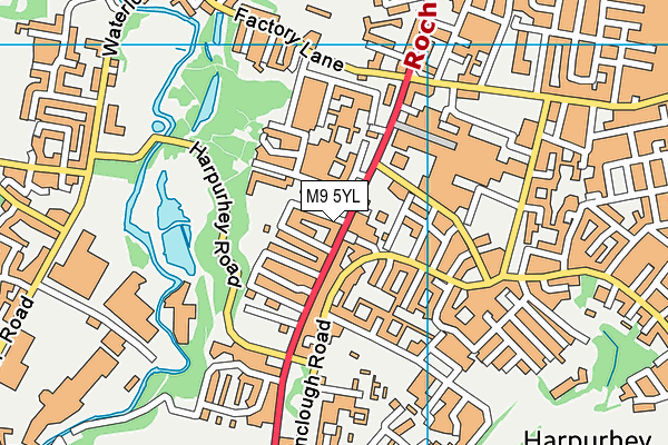 M9 5YL map - OS VectorMap District (Ordnance Survey) M9 5YL map - OS VectorMap District (Ordnance Survey)