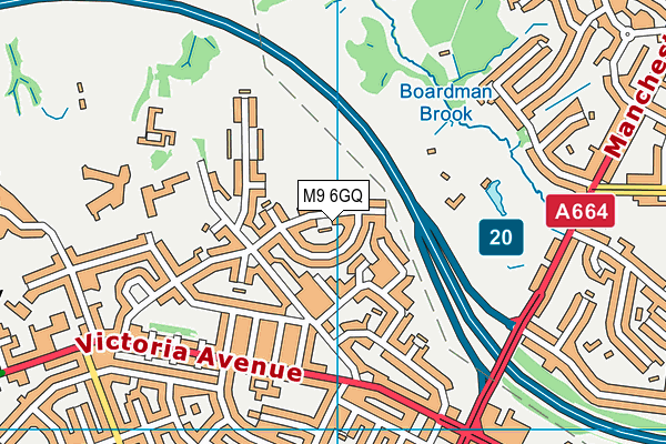 M9 6GQ map - OS VectorMap District (Ordnance Survey) M9 6GQ map - OS VectorMap District (Ordnance Survey)
