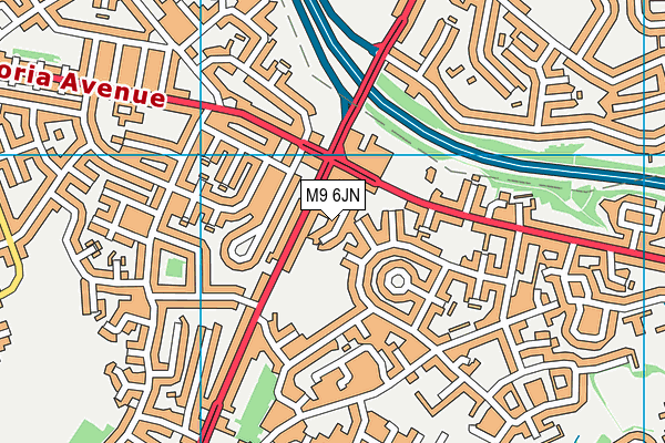 M9 6JN map - OS VectorMap District (Ordnance Survey) M9 6JN map - OS VectorMap District (Ordnance Survey)