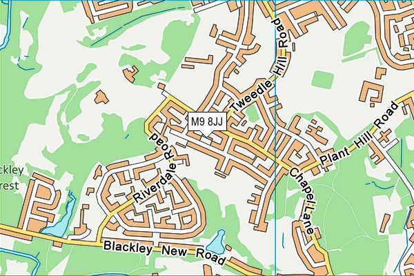 M9 8JJ map - OS VectorMap District (Ordnance Survey) M9 8JJ map - OS VectorMap District (Ordnance Survey)