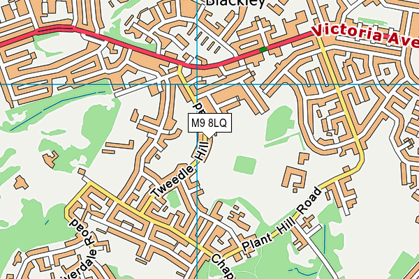M9 8LQ map - OS VectorMap District (Ordnance Survey) M9 8LQ map - OS VectorMap District (Ordnance Survey)