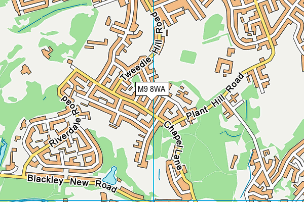 M9 8WA map - OS VectorMap District (Ordnance Survey) M9 8WA map - OS VectorMap District (Ordnance Survey)