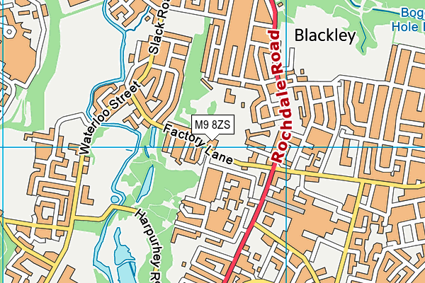 M9 8ZS map - OS VectorMap District (Ordnance Survey)