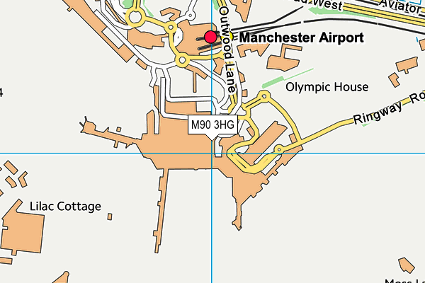 M90 3HG map - OS VectorMap District (Ordnance Survey) M90 3HG map - OS VectorMap District (Ordnance Survey)