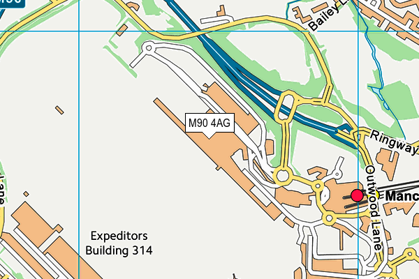 M90 4AG map - OS VectorMap District (Ordnance Survey) M90 4AG map - OS VectorMap District (Ordnance Survey)