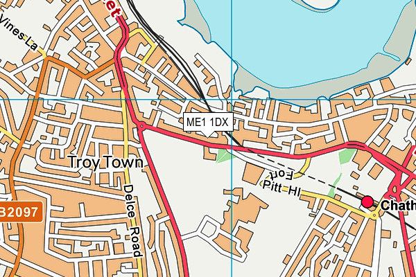 ME1 1DX map - OS VectorMap District (Ordnance Survey) ME1 1DX map - OS VectorMap District (Ordnance Survey)