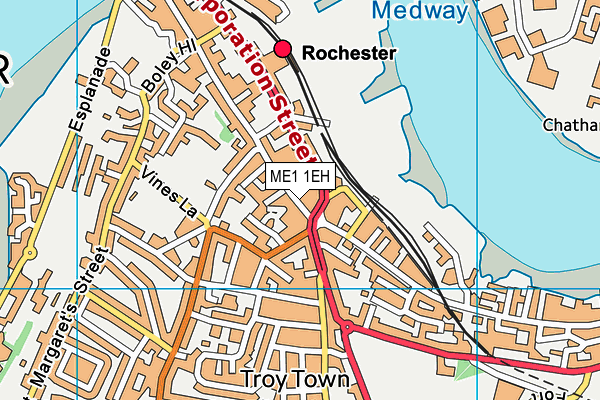 ME1 1EH map - OS VectorMap District (Ordnance Survey)