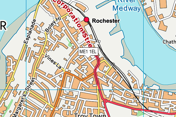 ME1 1EL map - OS VectorMap District (Ordnance Survey)