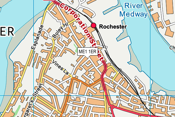 ME1 1ER map - OS VectorMap District (Ordnance Survey)