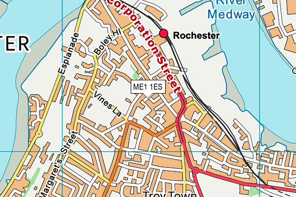 ME1 1ES map - OS VectorMap District (Ordnance Survey)