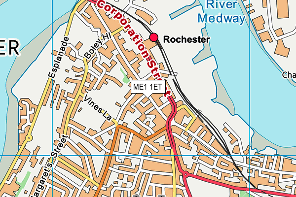 ME1 1ET map - OS VectorMap District (Ordnance Survey) ME1 1ET map - OS VectorMap District (Ordnance Survey)