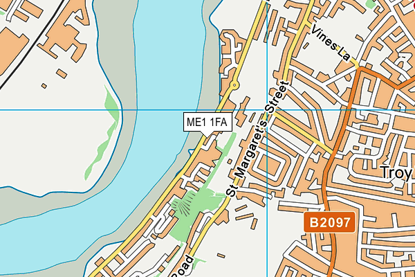ME1 1FA map - OS VectorMap District (Ordnance Survey) ME1 1FA map - OS VectorMap District (Ordnance Survey)