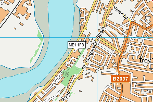 ME1 1FB map - OS VectorMap District (Ordnance Survey) ME1 1FB map - OS VectorMap District (Ordnance Survey)