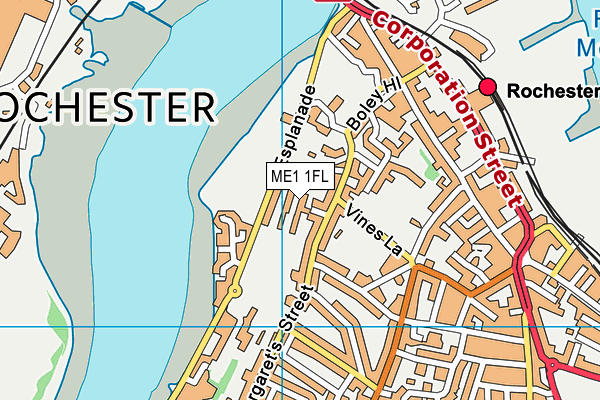 ME1 1FL map - OS VectorMap District (Ordnance Survey)