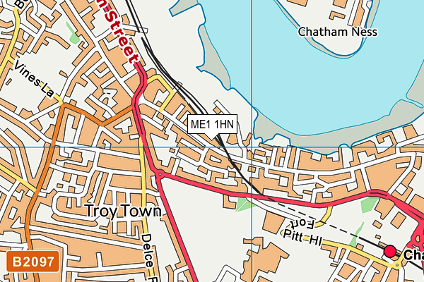 ME1 1HN map - OS VectorMap District (Ordnance Survey) ME1 1HN map - OS VectorMap District (Ordnance Survey)
