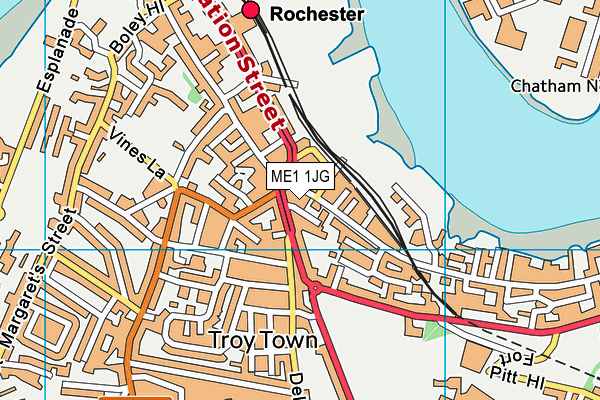 ME1 1JG map - OS VectorMap District (Ordnance Survey)