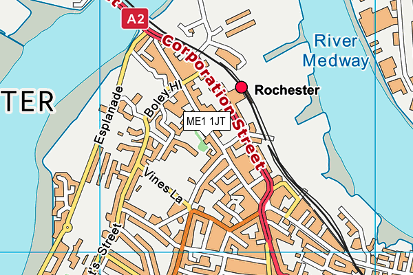 ME1 1JT map - OS VectorMap District (Ordnance Survey)