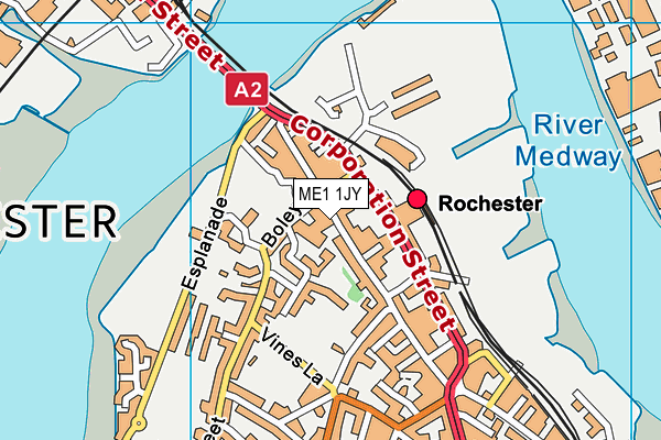 ME1 1JY map - OS VectorMap District (Ordnance Survey) ME1 1JY map - OS VectorMap District (Ordnance Survey)