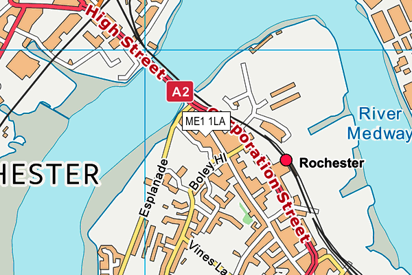 ME1 1LA map - OS VectorMap District (Ordnance Survey)