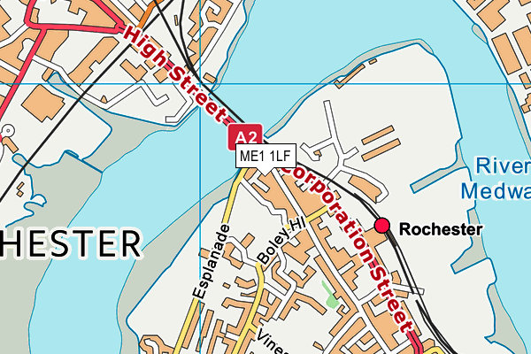 ME1 1LF map - OS VectorMap District (Ordnance Survey) ME1 1LF map - OS VectorMap District (Ordnance Survey)