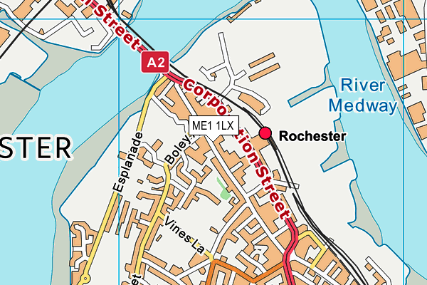 ME1 1LX map - OS VectorMap District (Ordnance Survey)