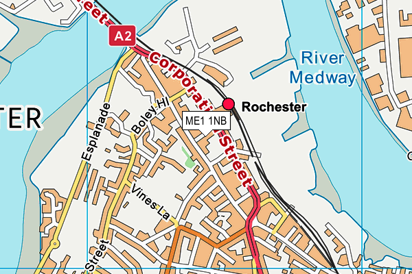 ME1 1NB map - OS VectorMap District (Ordnance Survey)