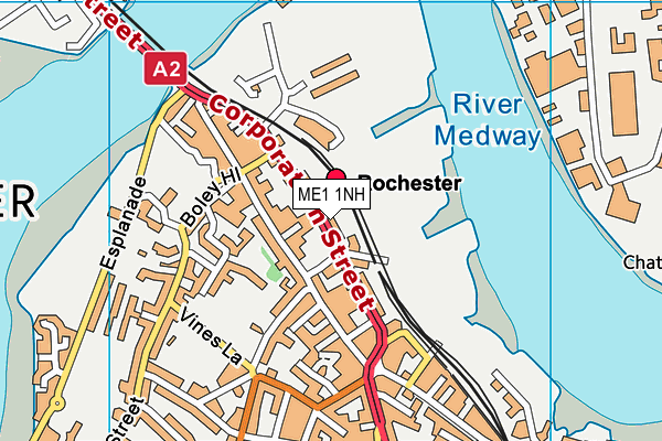 ME1 1NH map - OS VectorMap District (Ordnance Survey) ME1 1NH map - OS VectorMap District (Ordnance Survey)