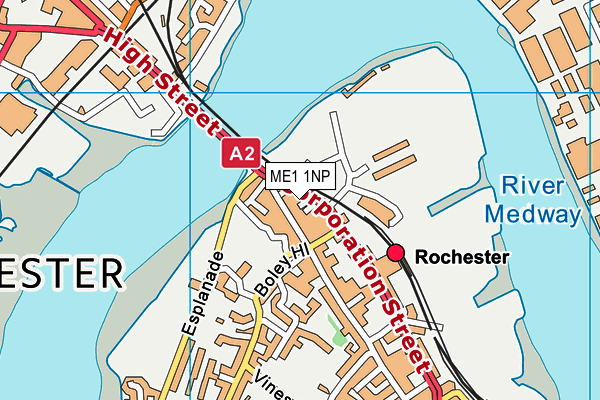 ME1 1NP map - OS VectorMap District (Ordnance Survey)