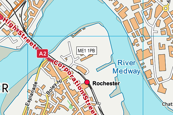 ME1 1PB map - OS VectorMap District (Ordnance Survey) ME1 1PB map - OS VectorMap District (Ordnance Survey)