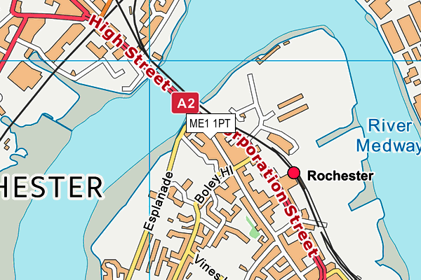 ME1 1PT map - OS VectorMap District (Ordnance Survey)