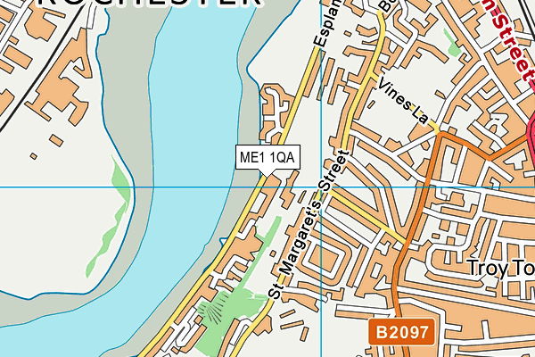 ME1 1QA map - OS VectorMap District (Ordnance Survey) ME1 1QA map - OS VectorMap District (Ordnance Survey)