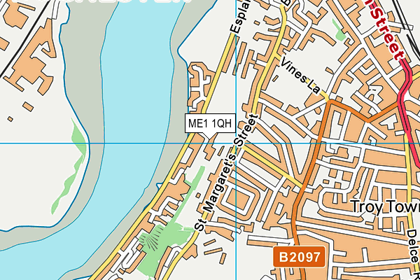 ME1 1QH map - OS VectorMap District (Ordnance Survey) ME1 1QH map - OS VectorMap District (Ordnance Survey)