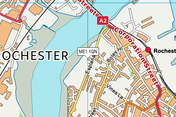 ME1 1QN map - OS VectorMap District (Ordnance Survey)