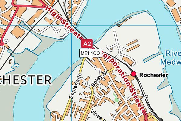 ME1 1QQ map - OS VectorMap District (Ordnance Survey)
