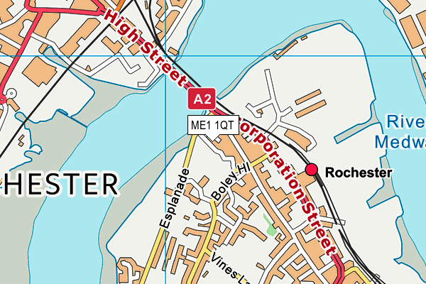 ME1 1QT map - OS VectorMap District (Ordnance Survey) ME1 1QT map - OS VectorMap District (Ordnance Survey)