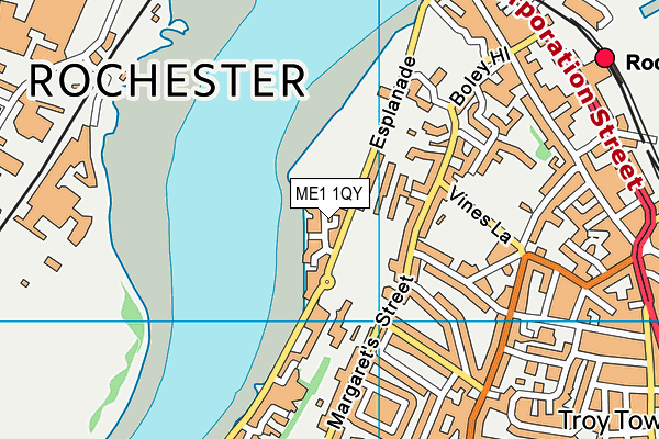 ME1 1QY map - OS VectorMap District (Ordnance Survey)