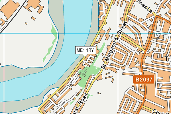 ME1 1RY map - OS VectorMap District (Ordnance Survey) ME1 1RY map - OS VectorMap District (Ordnance Survey)