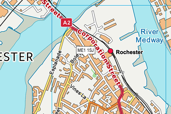 ME1 1SJ map - OS VectorMap District (Ordnance Survey) ME1 1SJ map - OS VectorMap District (Ordnance Survey)